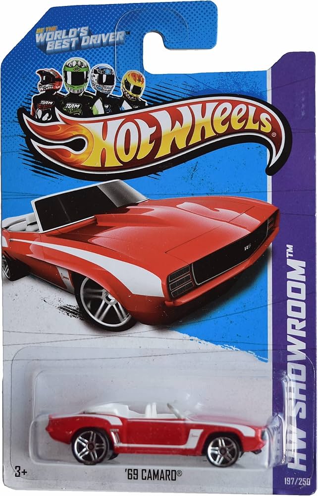 Amazon.com: Hot Wheels '69 Camaro, HW Showroom 197/250 [red/White